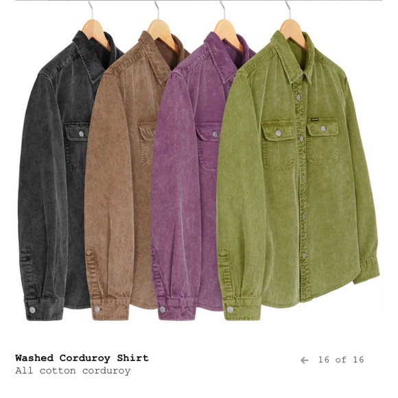 Supreme Washed Corduroy Shirt - Picture 2 of 9